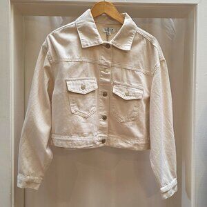 Denim Jacket: Cream